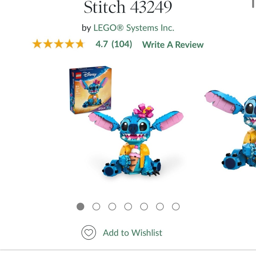 LEGO Disney Stitch Building Set - Blue, Pink, Yellow